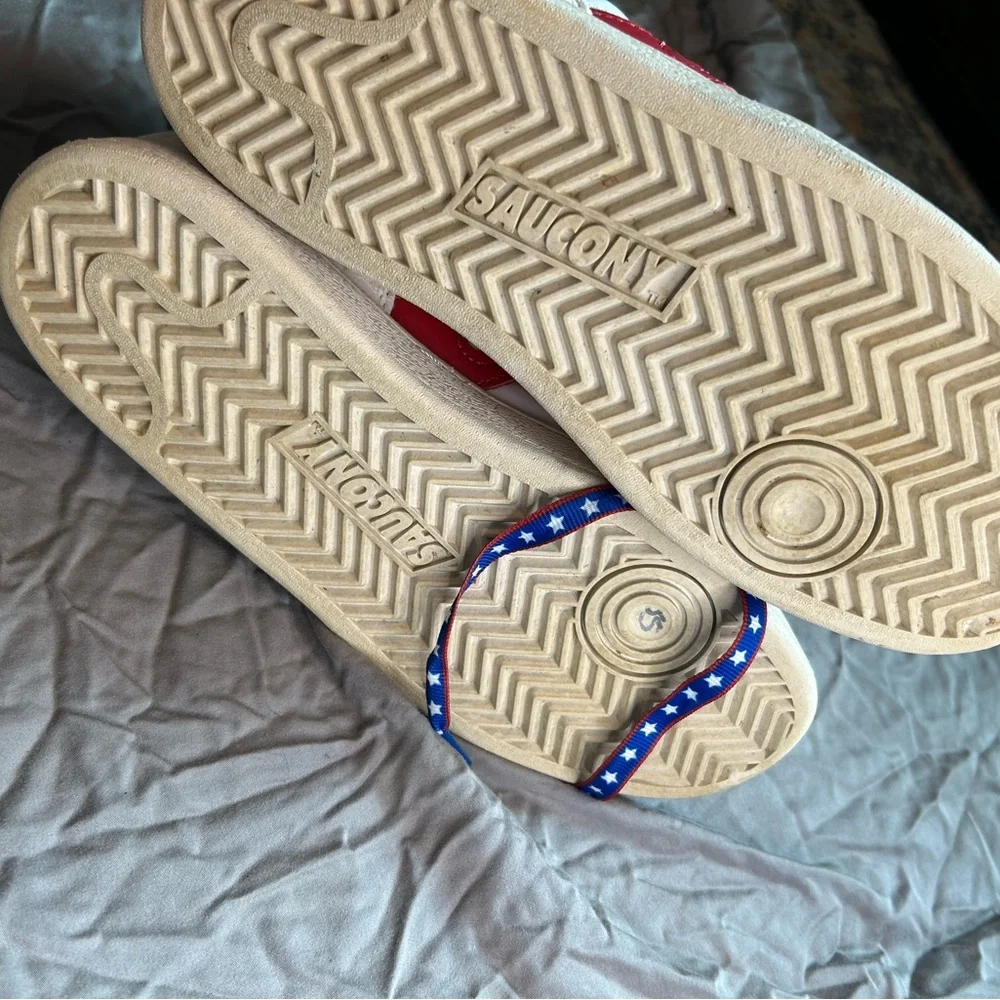 Saucony Spirit of ’76 Patriotic Sneakers Women’s 7.5 Red White Blue Stars - Picture 5 of 9